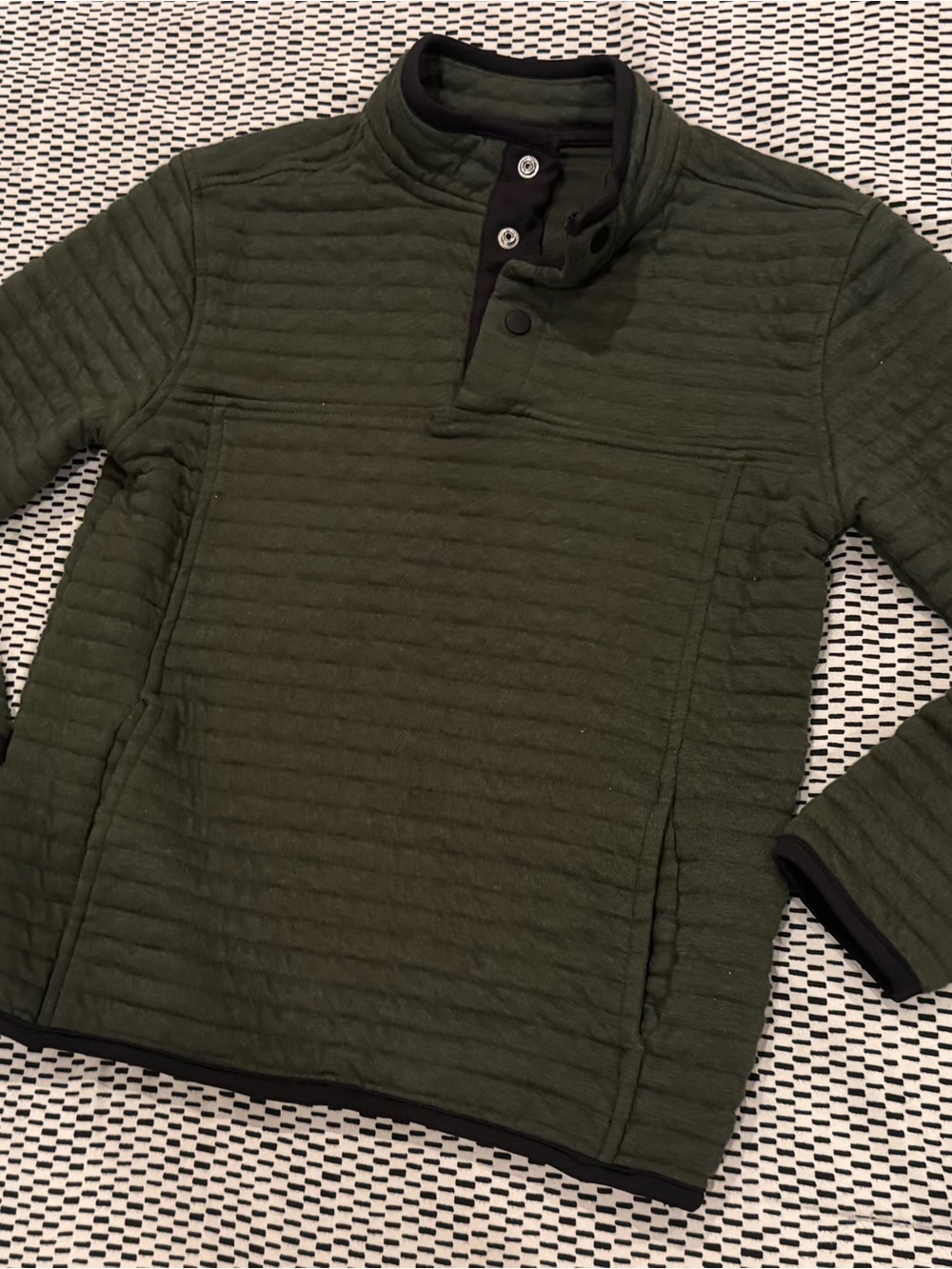 Class Club Olive Green Quilted pullover 10/12